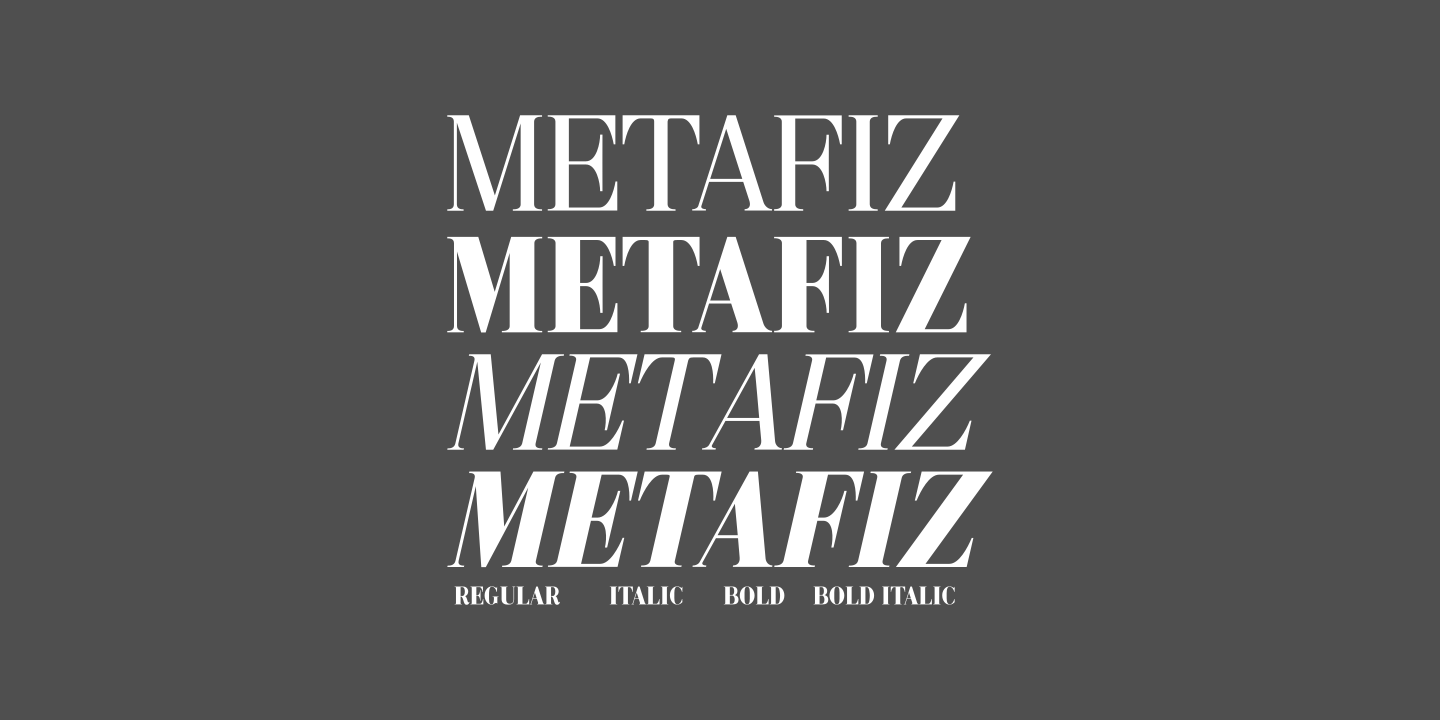 Пример шрифта Metafiz Bold Italic